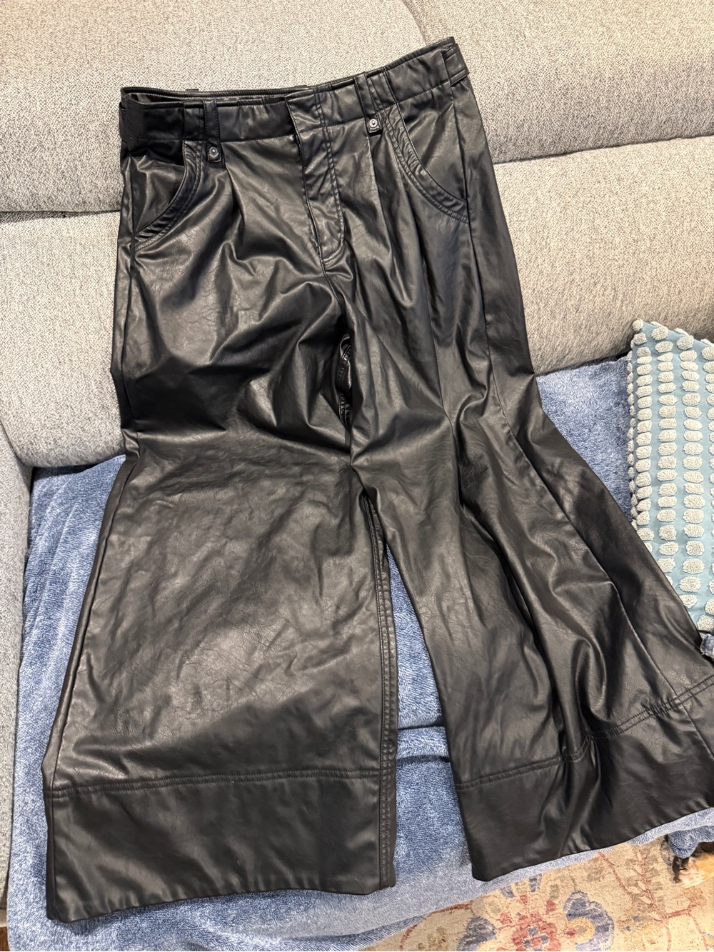 We the People Afton Vegan Leather Trousers Size 14